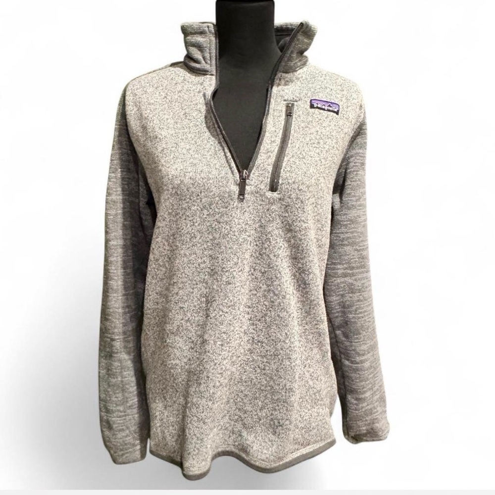 Patagonia Men's Better Sweater 1/4-Zip Fleece Pullover, Medium in Stonewash
